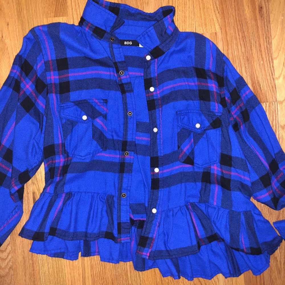 BDG by Urban Outfitters (UO) ruffled flannel
